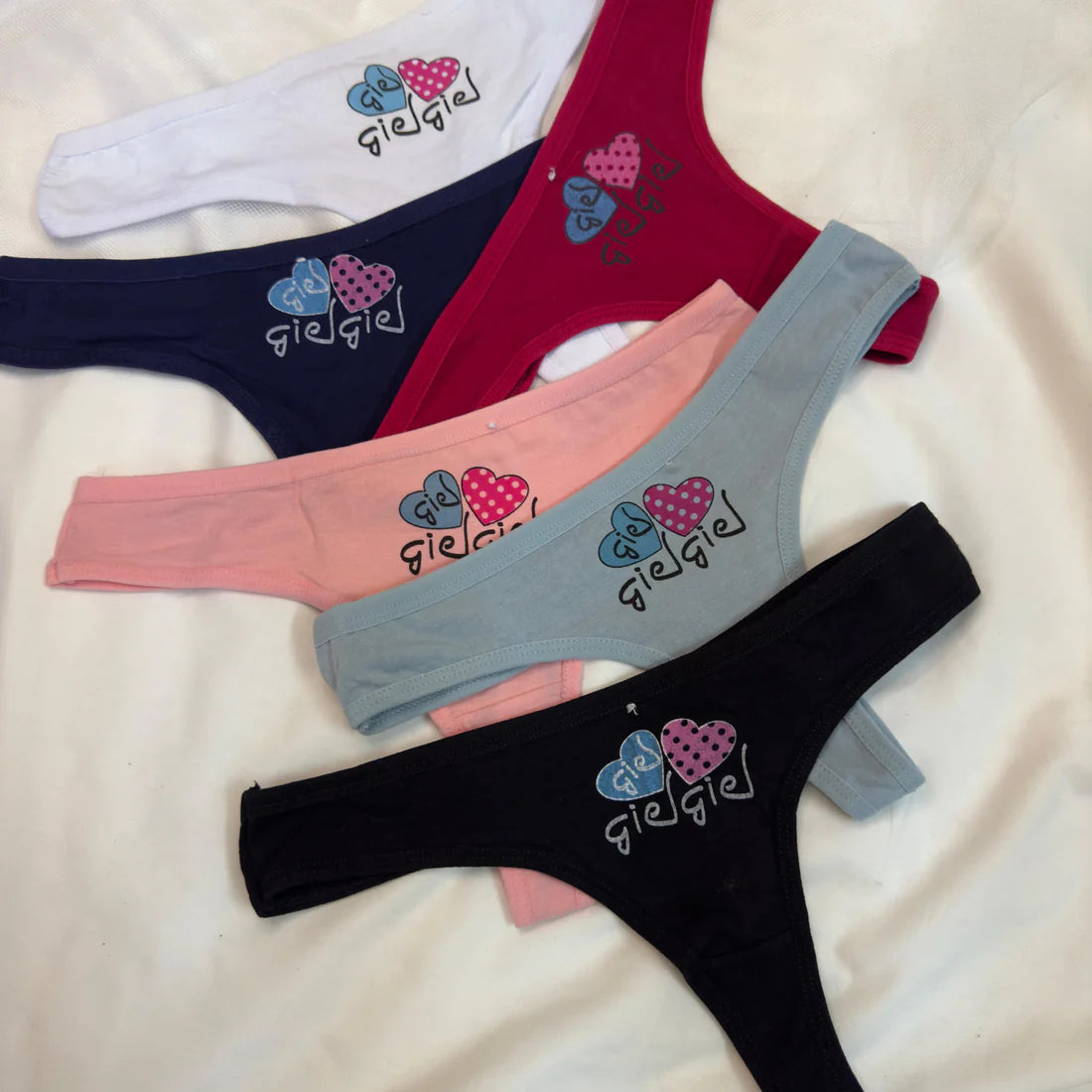 Heart Cotton Thong – Pack of 6