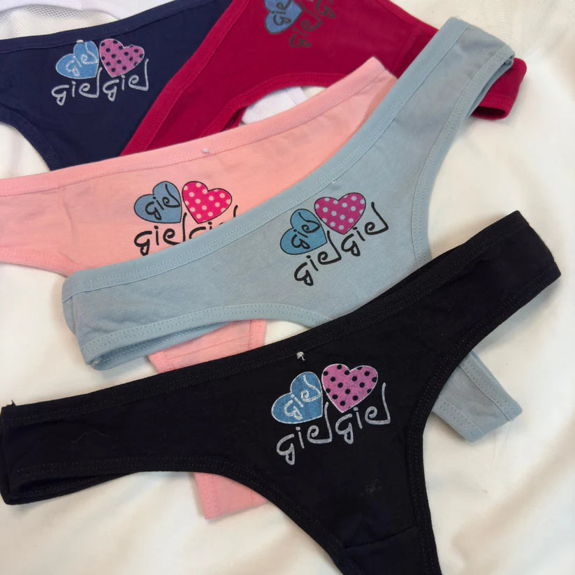 Heart Cotton Thong – Pack of 6