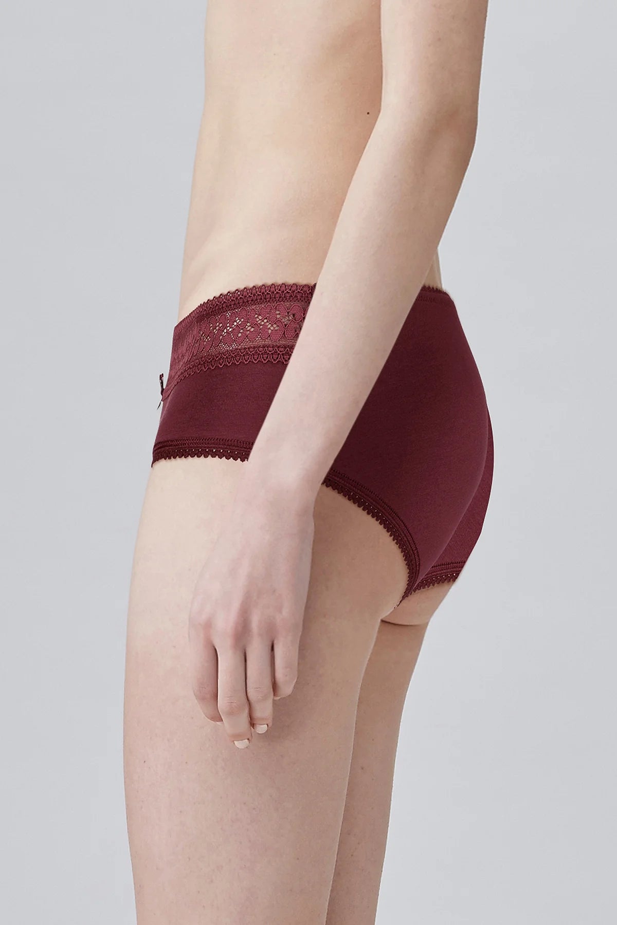 Ladify - Papillon Cotton Panty - Burgundy