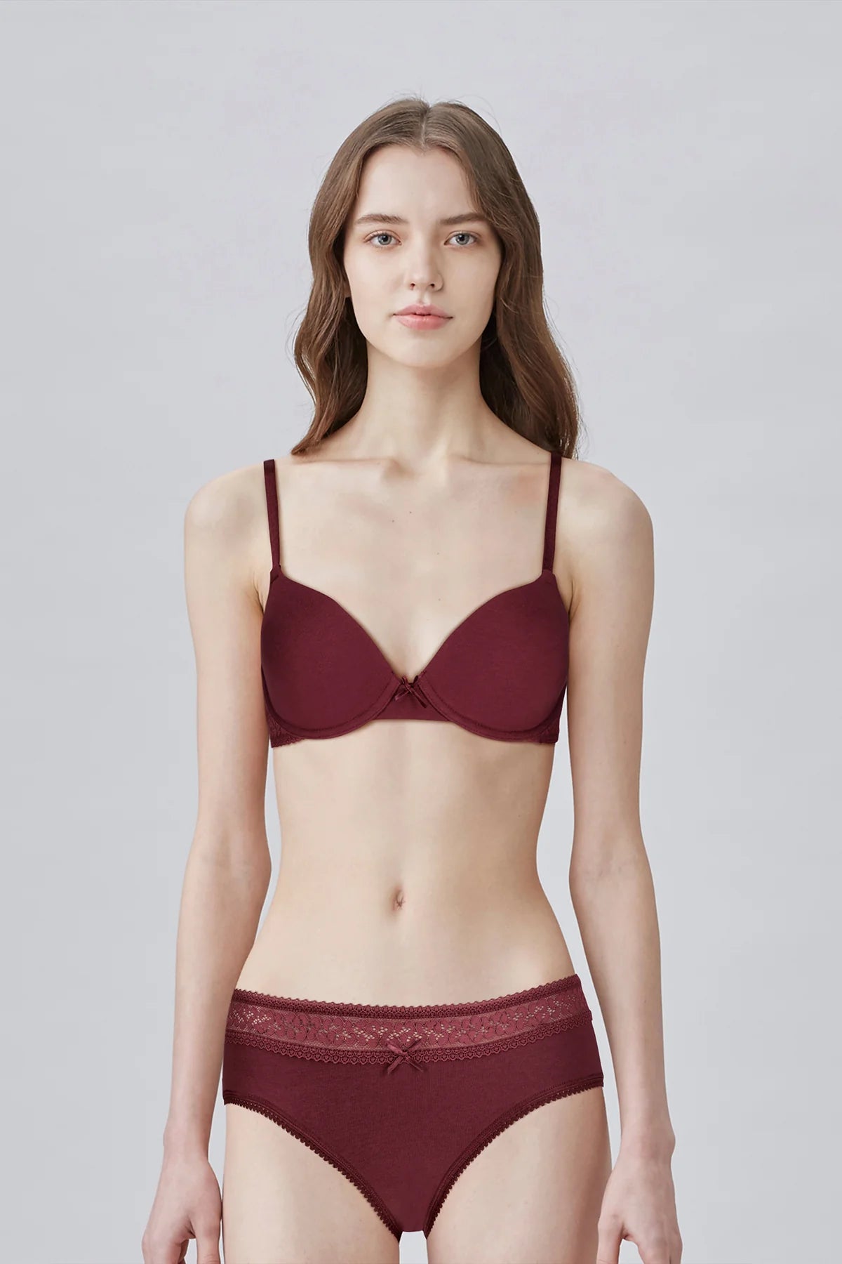 Ladify - Papillon Cotton Panty - Burgundy