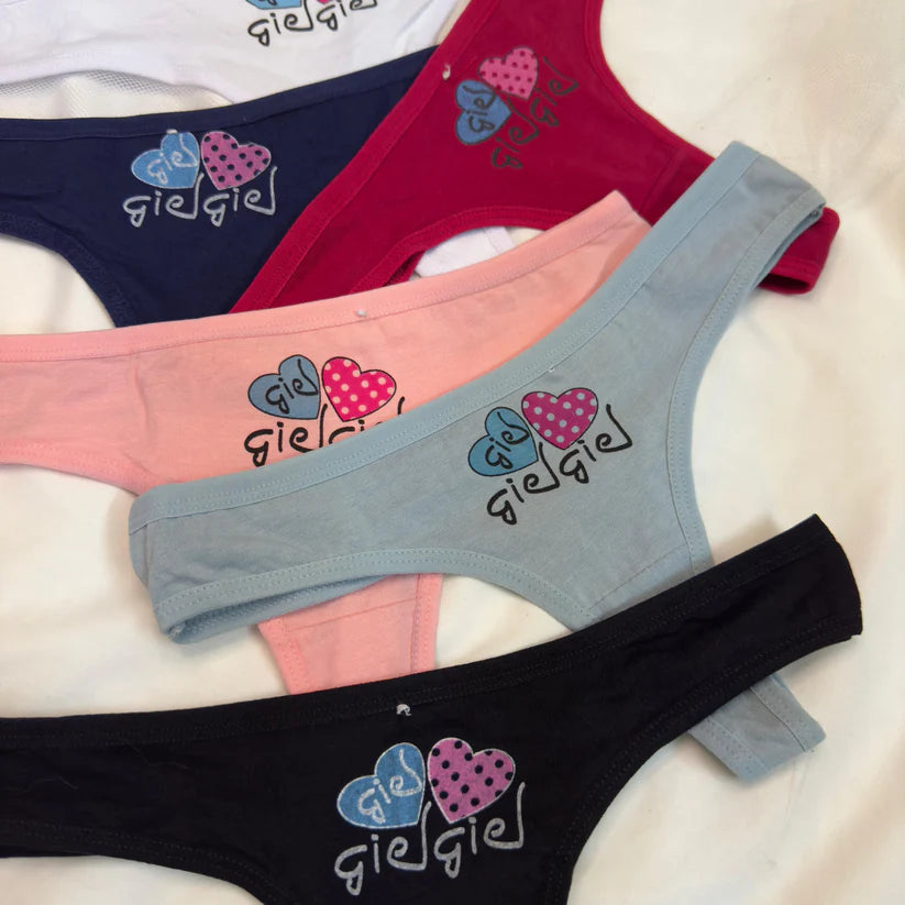 Heart Cotton Thong – Pack of 6