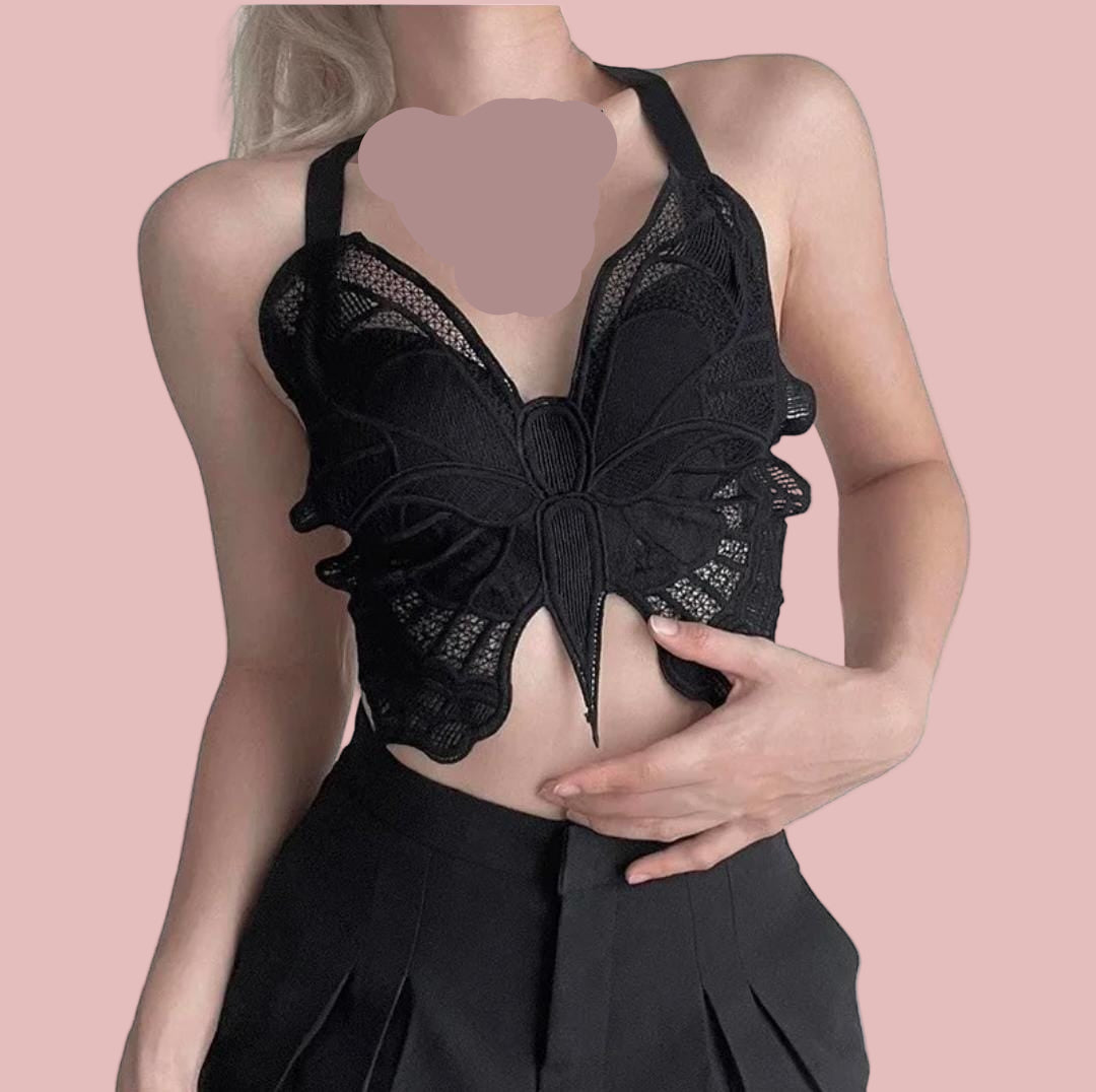 Fancy Butterfly Padded Bra – Free Size