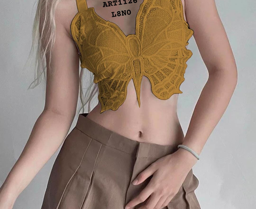 Fancy Butterfly Padded Bra – Free Size