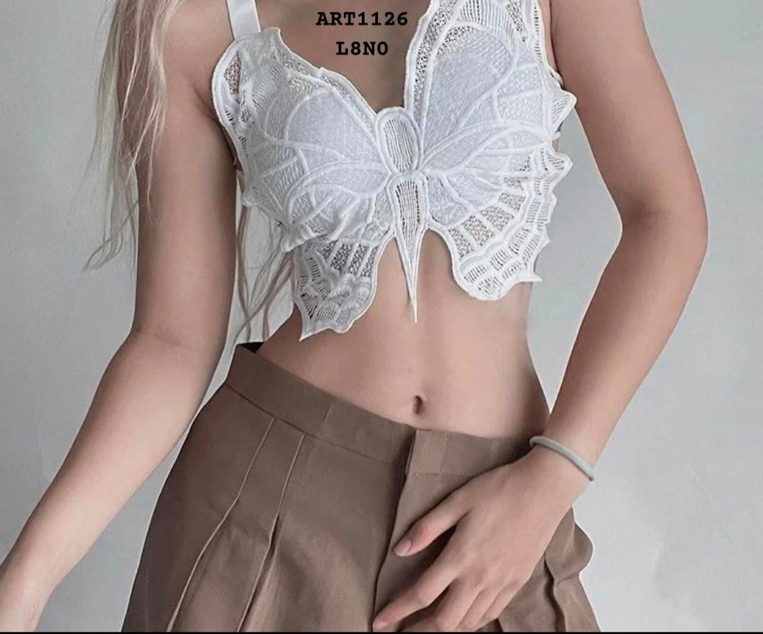 Fancy Butterfly Padded Bra – Free Size