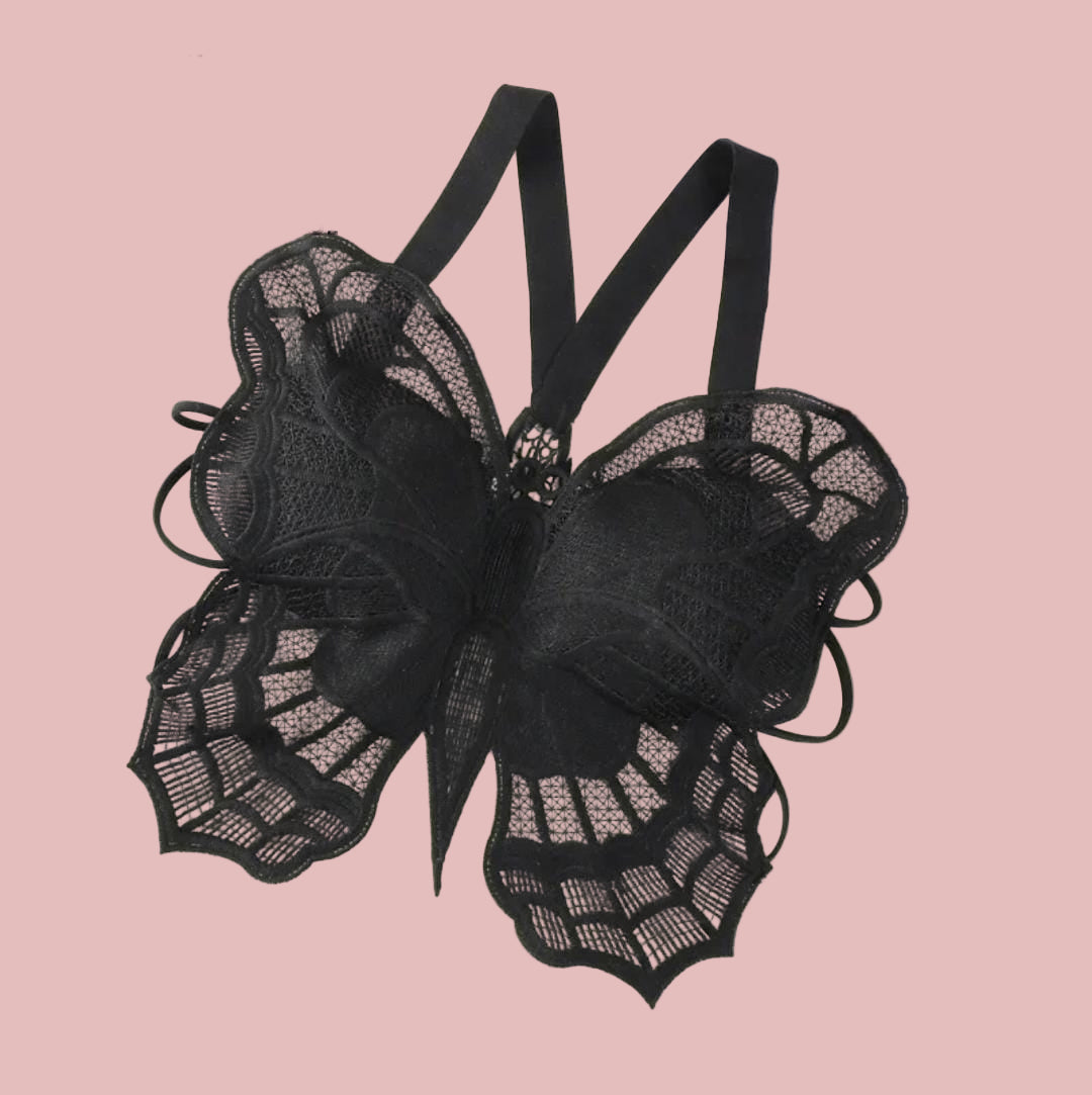 Fancy Butterfly Padded Bra – Free Size