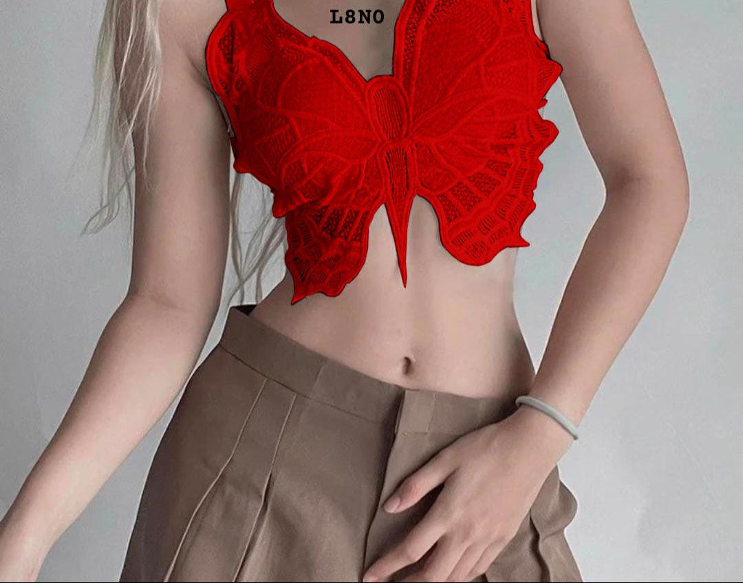 Fancy Butterfly Padded Bra – Free Size