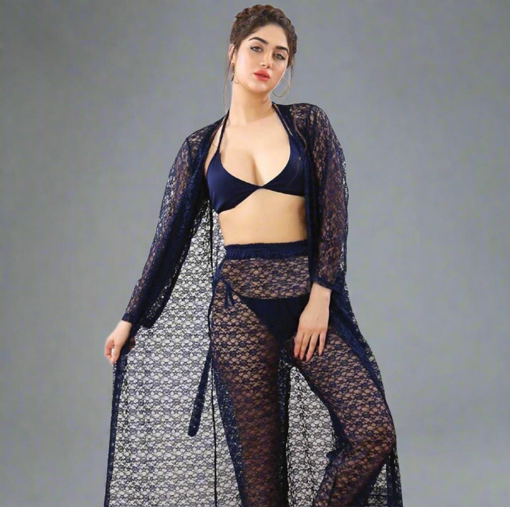 4 Piece Bridal Night Suit – Elegant & Luxurious