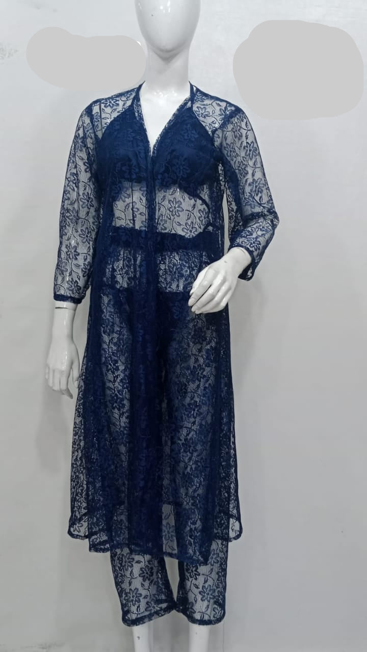 4 Piece Bridal Night Suit – Elegant & Luxurious