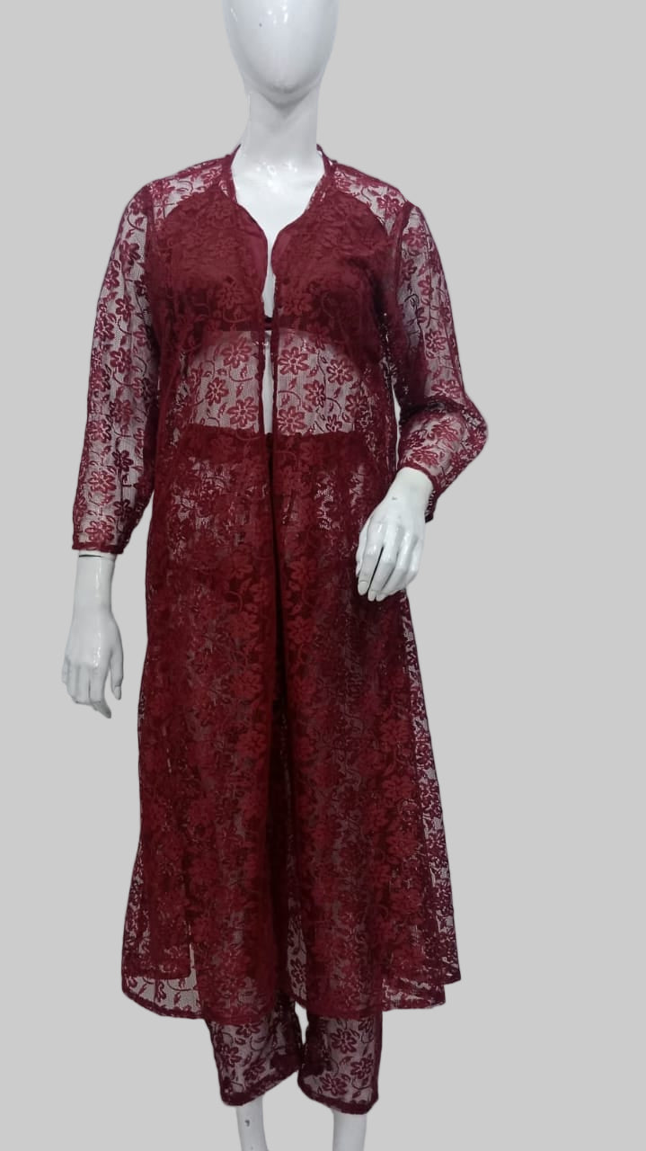 4 Piece Bridal Night Suit – Elegant & Luxurious