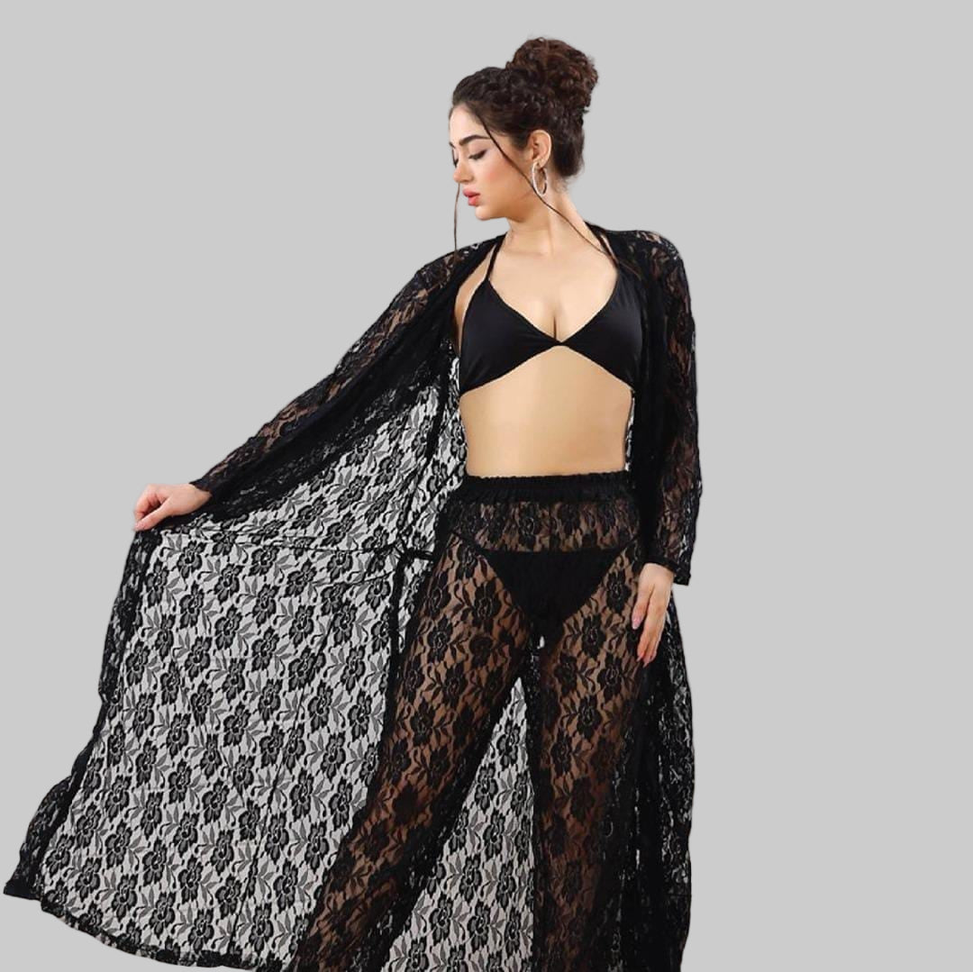 4 Piece Bridal Night Suit – Elegant & Luxurious
