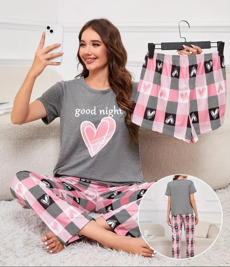 3 Piece Night Suit – Cotton Jersey