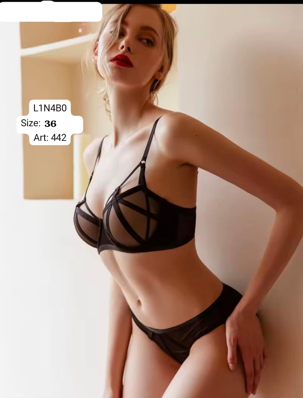 Strappy Sheer Lingerie Set